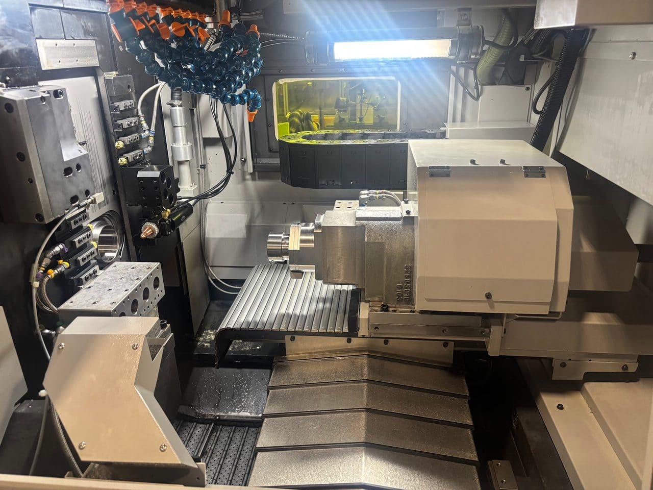Tsugami B0325B-II CNC Swiss Lathe, 2019 - 400 Watt LaserSwiss Fiber Laser Integration System, Bar Feeder, Low Hours