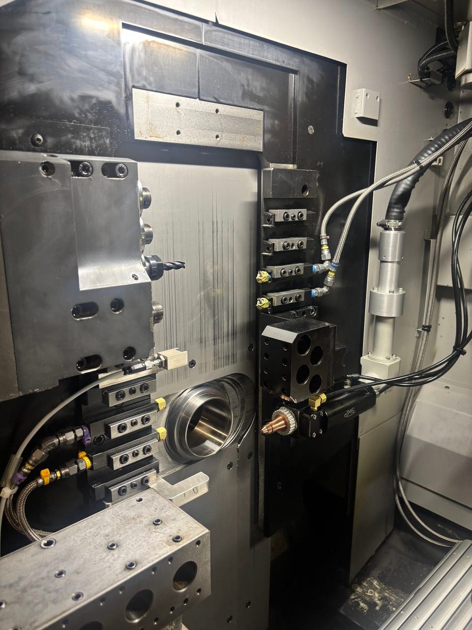 Tsugami B0325B-II CNC Swiss Lathe, 2019 - 400 Watt LaserSwiss Fiber Laser Integration System, Bar Feeder, Low Hours