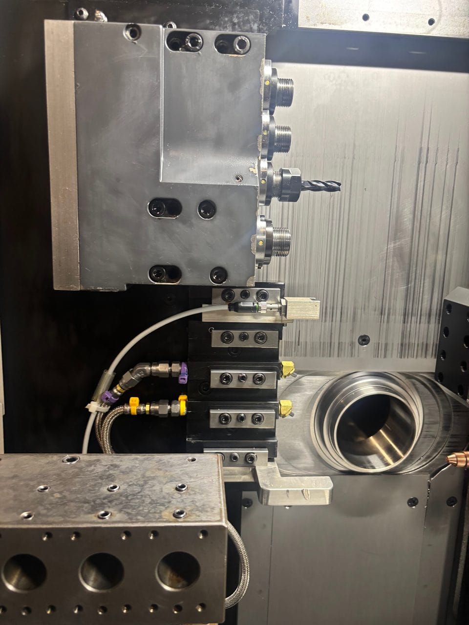 Tsugami B0325B-II CNC Swiss Lathe, 2019 - 400 Watt LaserSwiss Fiber Laser Integration System, Bar Feeder, Low Hours