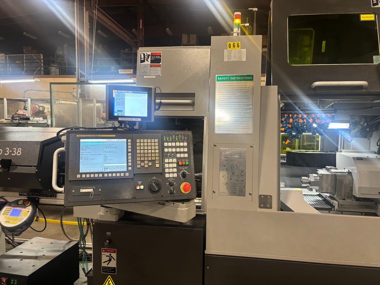 Tsugami B0325B-II CNC Swiss Lathe, 2019 - 400 Watt LaserSwiss Fiber Laser Integration System, Bar Feeder, Low Hours