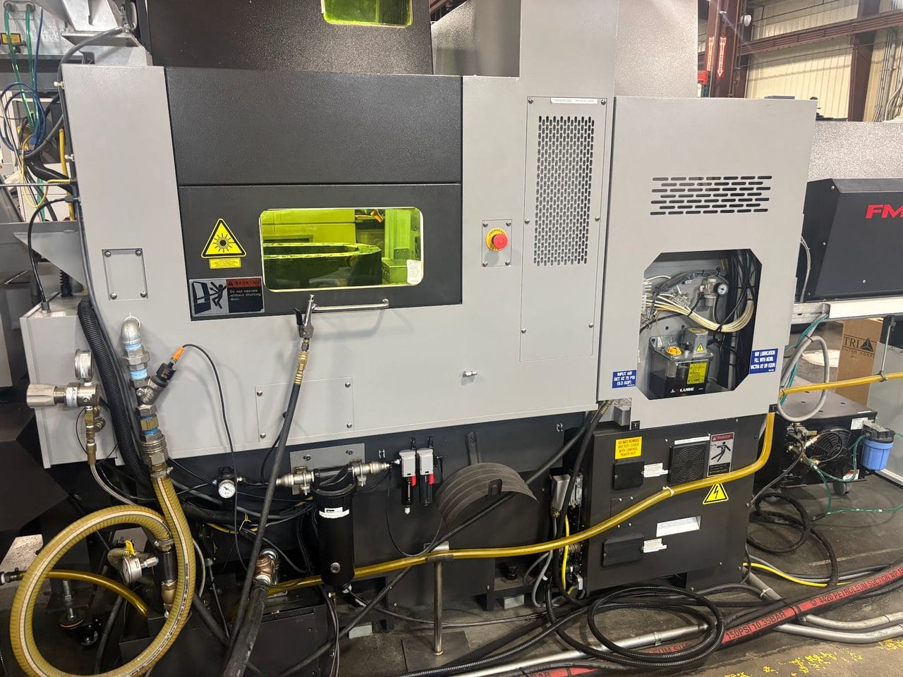 Tsugami B0325B-II CNC Swiss Lathe, 2019 - 400 Watt LaserSwiss Fiber Laser Integration System, Bar Feeder, Low Hours