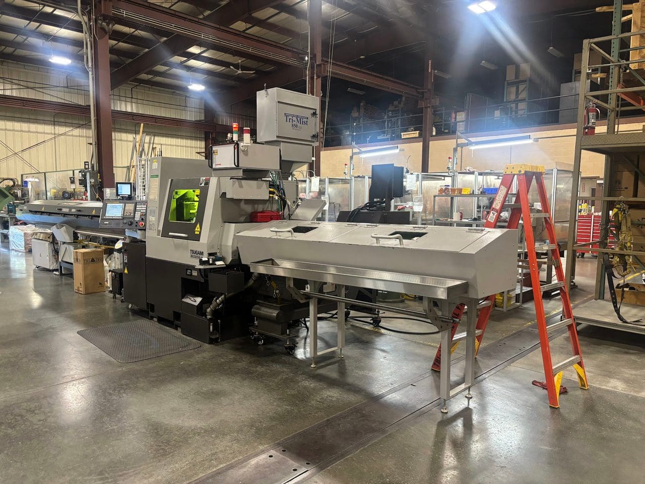 Tsugami B0325B-II CNC Swiss Lathe, 2019 - 400 Watt LaserSwiss Fiber Laser Integration System, Bar Feeder, Low Hours