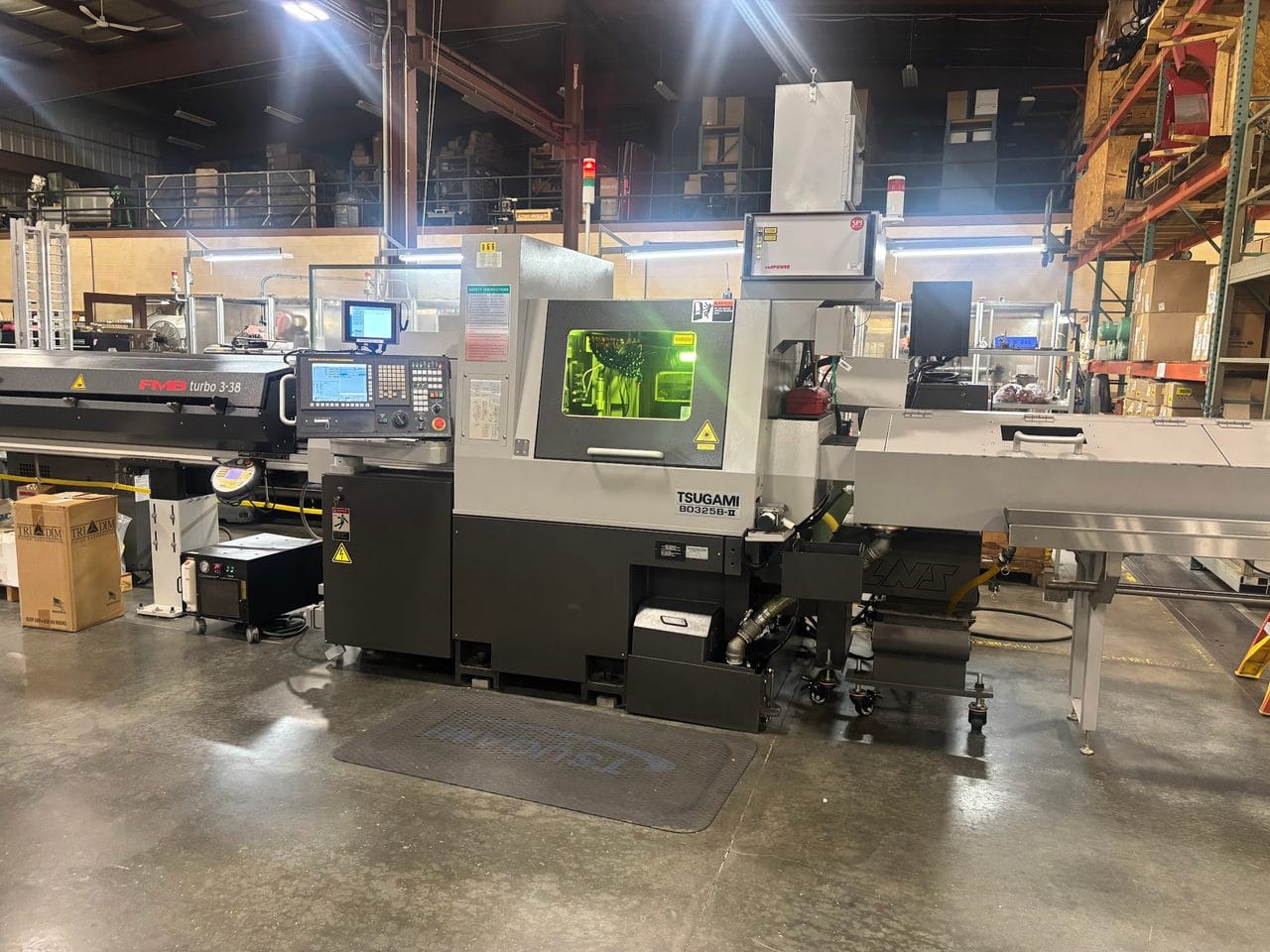 Tsugami B0325B-II CNC Swiss Lathe, 2019 - 400 Watt LaserSwiss Fiber Laser Integration System, Bar Feeder, Low Hours