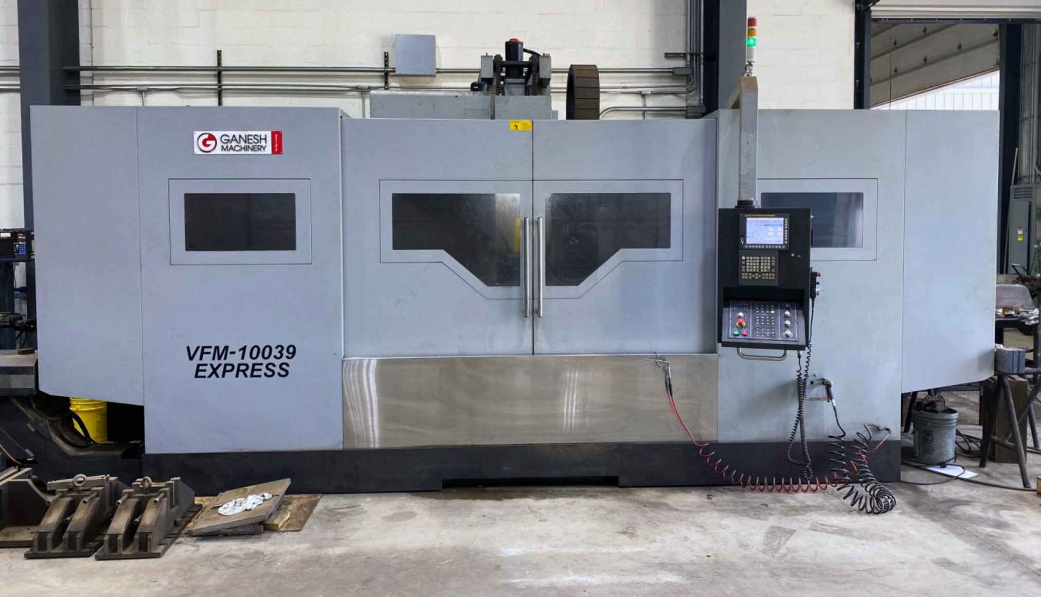 Ganesh VFM-10039 Express Heavy Duty VMC, 2017 - Fanuc, TSC, High Torque, 50 Taper, Chip Conveyor