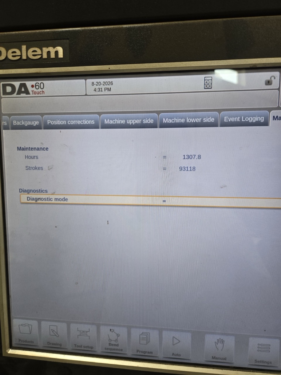 135 Ton x 10' Dener Puma XL CNC Press Brake, 2021 - X Prime Backgauge, Delem DA-60 Touch Control - Image 5