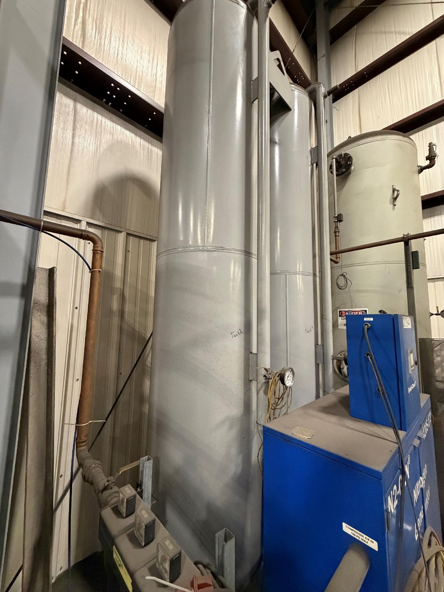 South-Tek Systems N2-GEN 420S-1T3 PSA Nitrogen Generator, 2018 - 40 HP Sauer High-Pressure Air Compressor, ASME-Code Nitrogen/Air Storage Vessels - Image 2