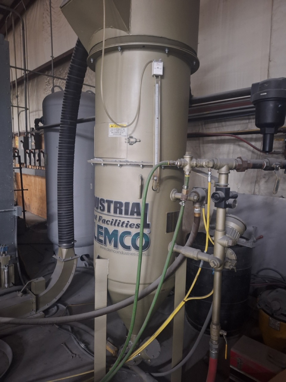 Clemco 7'W x 8'H x 14'L Abrasive Blast Room w/ Media Recovery & Dust Collector, 2015