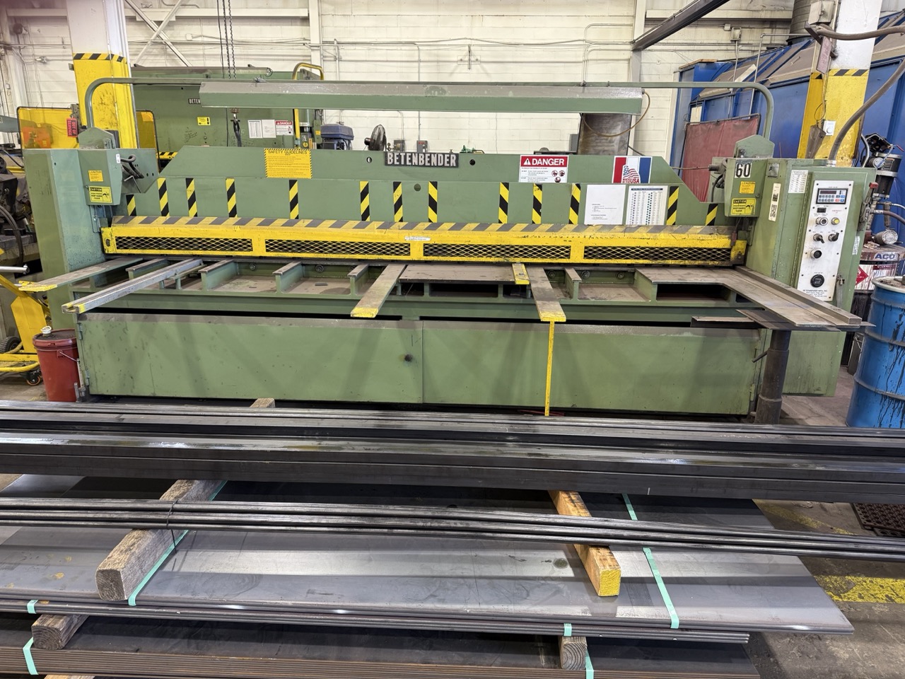 1/4" x 12' Betenbender 12-1/4 Hydraulic Power Shear, 2007 - Adjustable Blade Gap, Powered Back Gauge