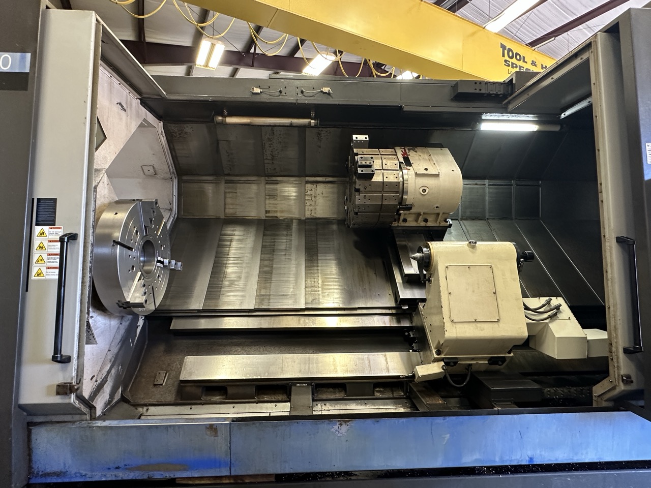 Hwacheon Hi-Tech 850L CNC Lathe, 2013 - 32" Chuck, Tailstock, Chip Conveyor, Tool Presetter - Image 26