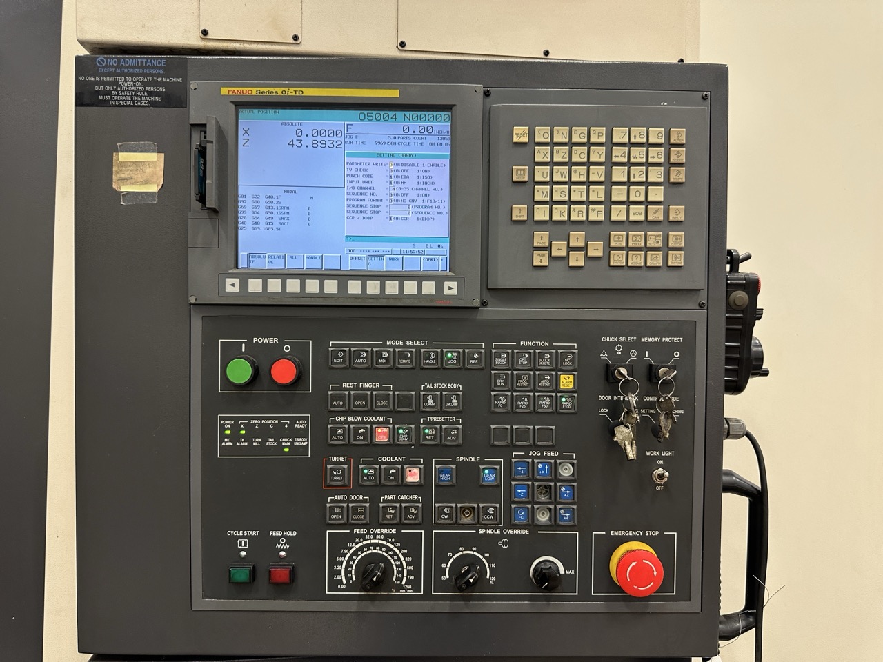 Hwacheon Hi-Tech 700 CNC Lathe, 2012 - 24" Chuck, Tailstock, Chip Conveyor, Tool Presetter - Image 9
