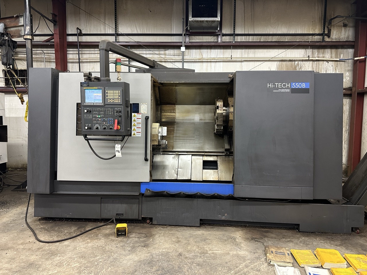 Hwacheon Hi-Tech 550B CNC Lathe, 2013 - 18" Chuck, Tailstock, Chip Conveyor, Tool Presetter - Image 2