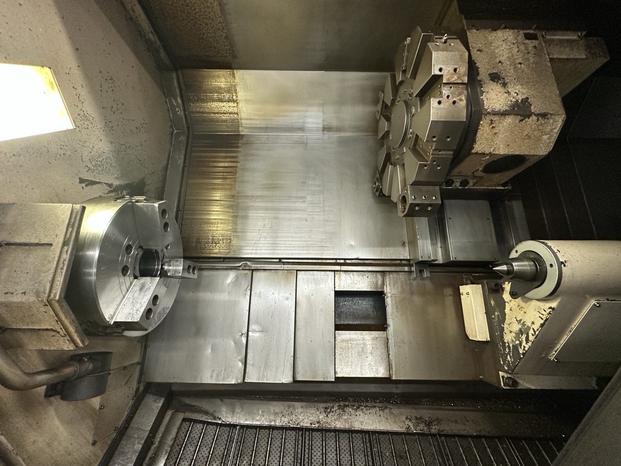 Hwacheon Hi-Tech 550B CNC Lathe, 2013 - 18" Chuck, Tailstock, Chip Conveyor, Tool Presetter - Image 13