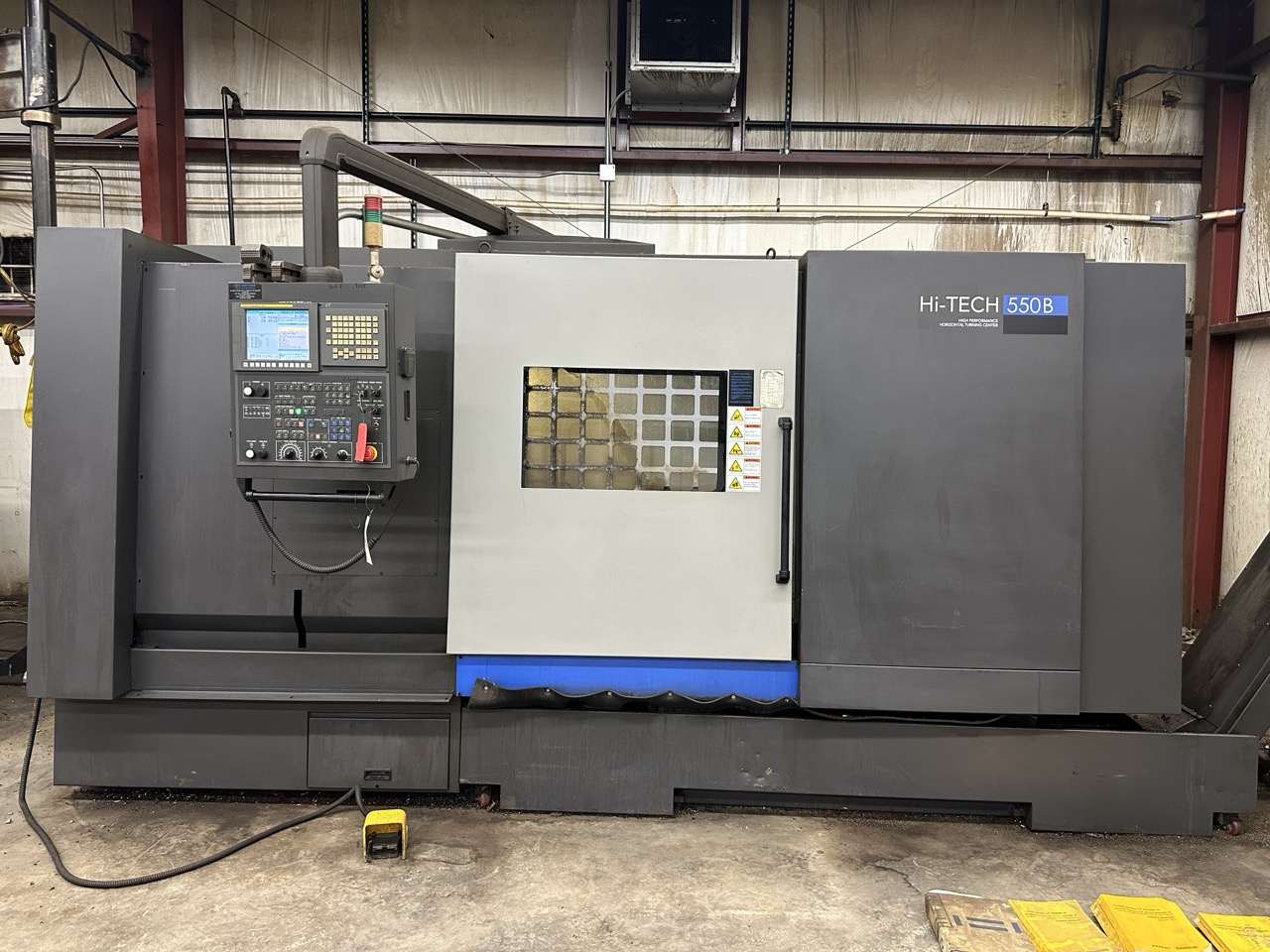 Hwacheon Hi-Tech 550B CNC Lathe, 2013 - 18" Chuck, Tailstock, Chip Conveyor, Tool Presetter - Image 48