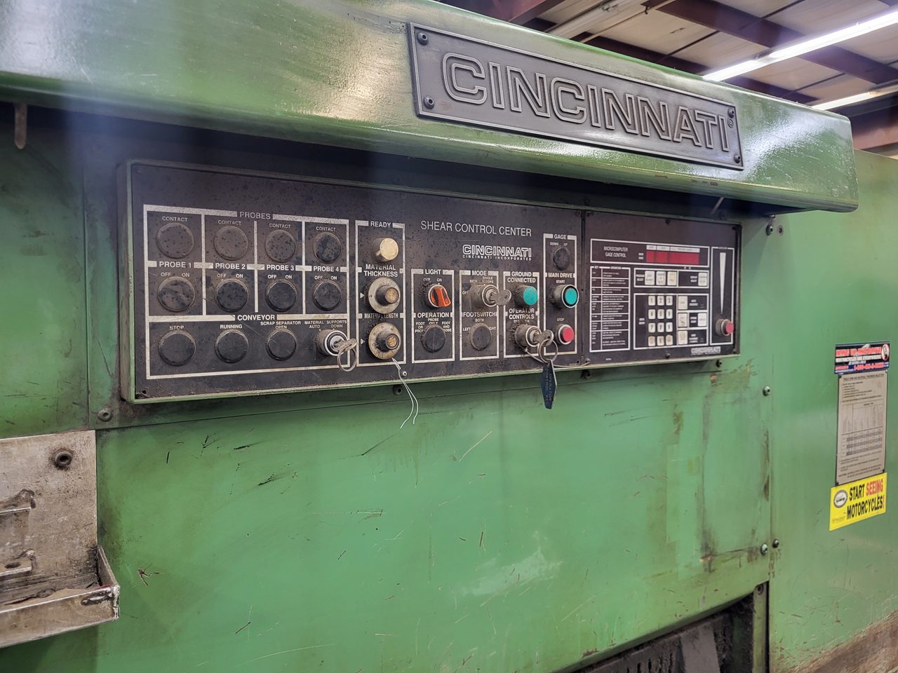 1/4" X 12' Cincinnati Model 250hs Hydraulic Shear; Back Gauge