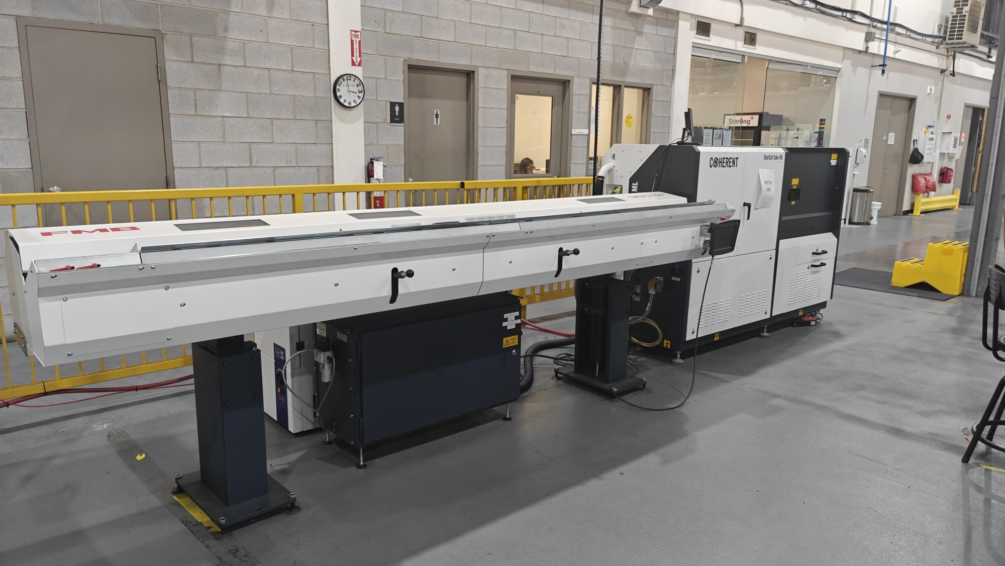 150 Watt Coherent StarCut Tube ML Precision Fiber Laser Tube Cutting System, 2024 – 150W StarFiber 150P, FMB Turbo 2-20 P Bar Loader, Fume Extraction