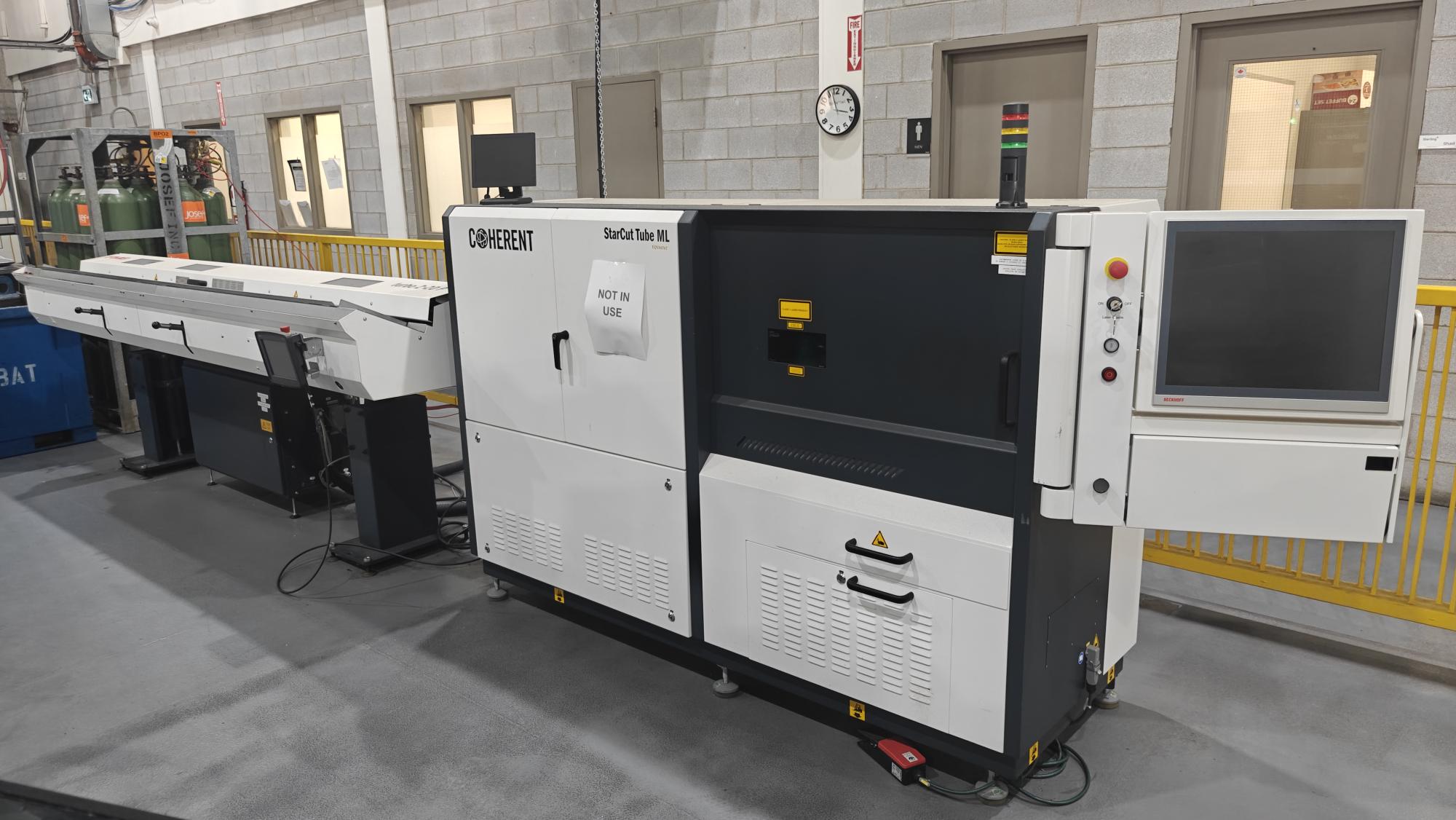 150 Watt Coherent StarCut Tube ML Precision Fiber Laser Tube Cutting System, 2024 - 150W StarFiber 150P, FMB Turbo 2-20 P Bar Loader, Fume Extraction - Image 2
