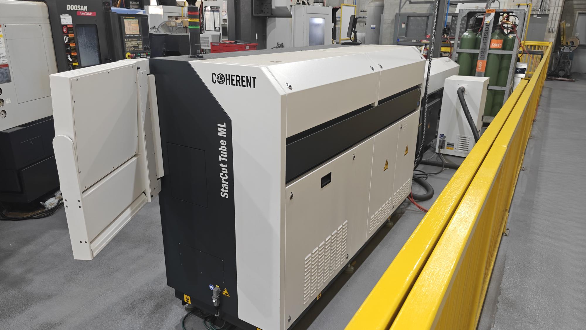 150 Watt Coherent StarCut Tube ML Precision Fiber Laser Tube Cutting System, 2024 - 150W StarFiber 150P, FMB Turbo 2-20 P Bar Loader, Fume Extraction - Image 3