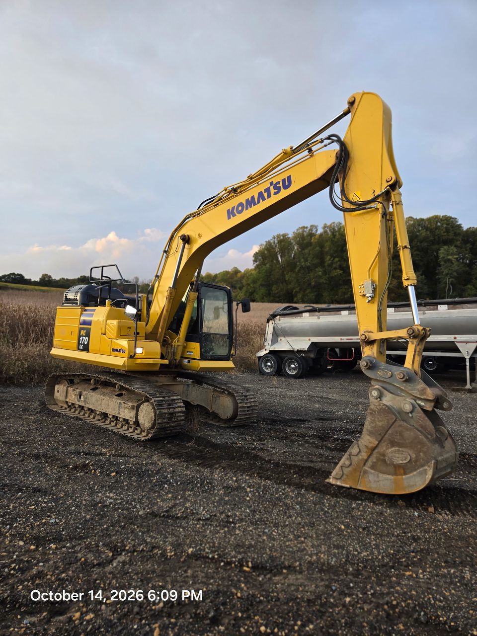 2023 Komatsu PC170LC-11 Hydraulic Crawler Excavator – 121 HP Diesel, 40,000 LB Class, Steel Tracks