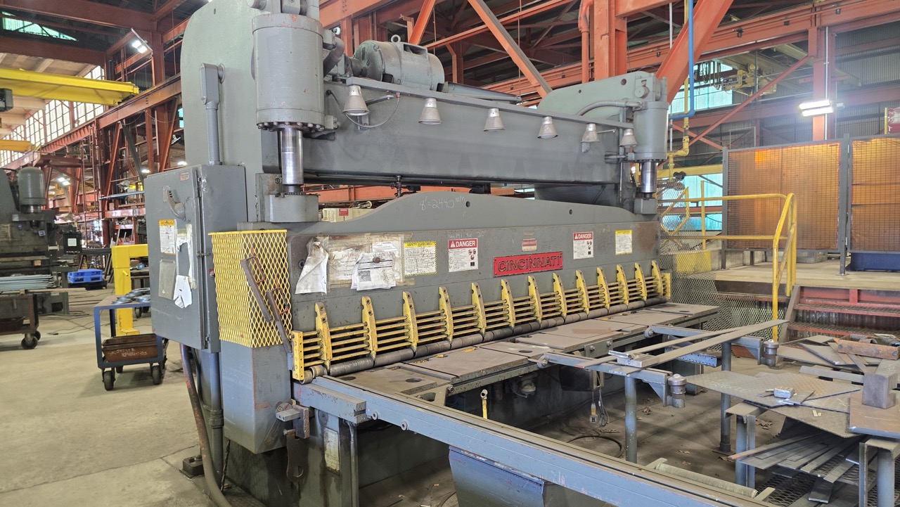 3/4" x 12' Cincinnati 6SE12 Hydraulic Shear, 1982 - Front Arms, Backgauge, 25' Sheet Support Rollers - Image 3