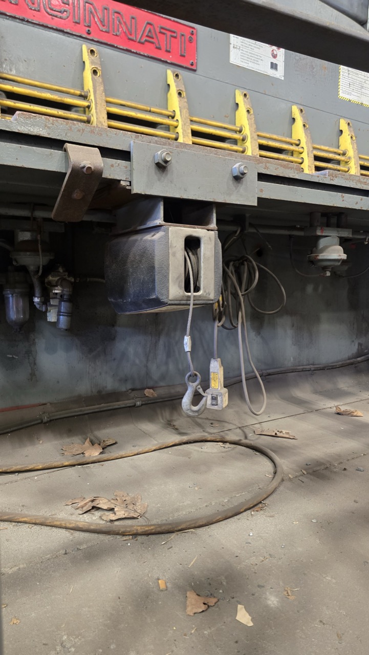 3/4" x 12' Cincinnati 6SE12 Hydraulic Shear, 1982 - Front Arms, Backgauge, 25' Sheet Support Rollers - Image 7
