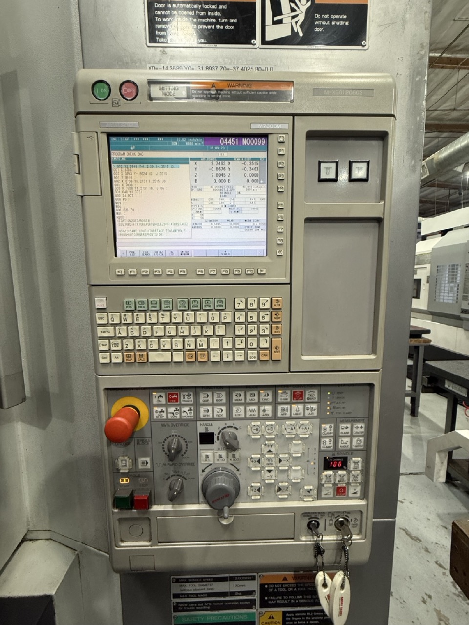 DMG Mori Seiki NHX5000 HMC, 2012 - Full 4th Axis, TSC, 60 Station ATC - Image 2