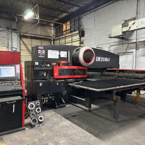 22 Ton Amada EM 2510NT CNC Turret Punch, 2004