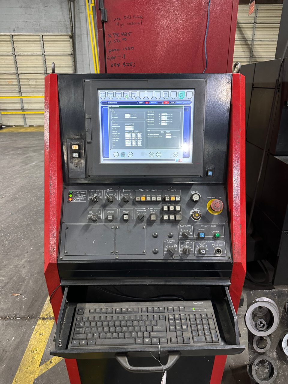 22 Ton Amada EM 2510NT CNC Turret Punch, 2004
