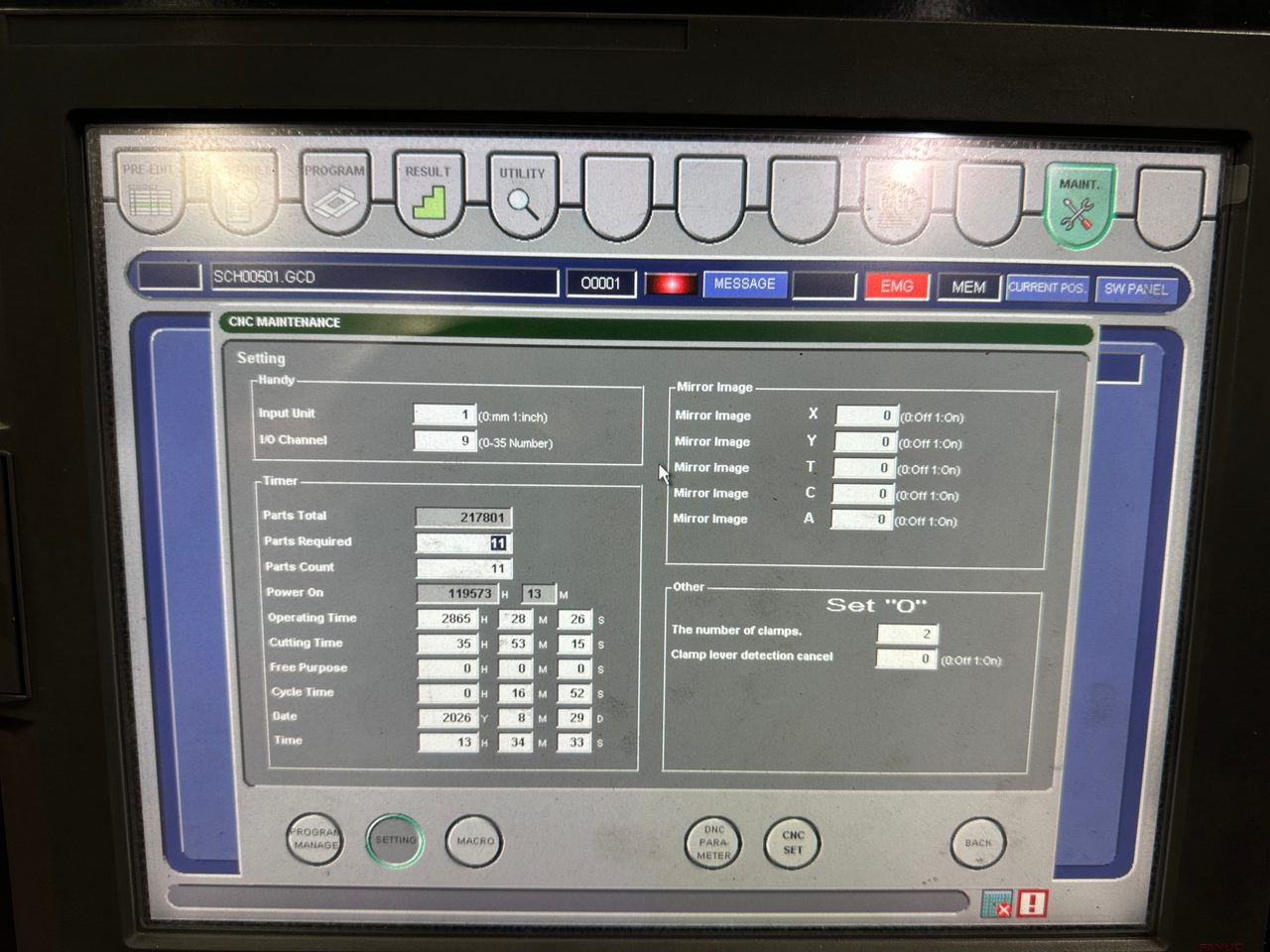 22 Ton Amada EM 2510NT CNC Turret Punch, 2004