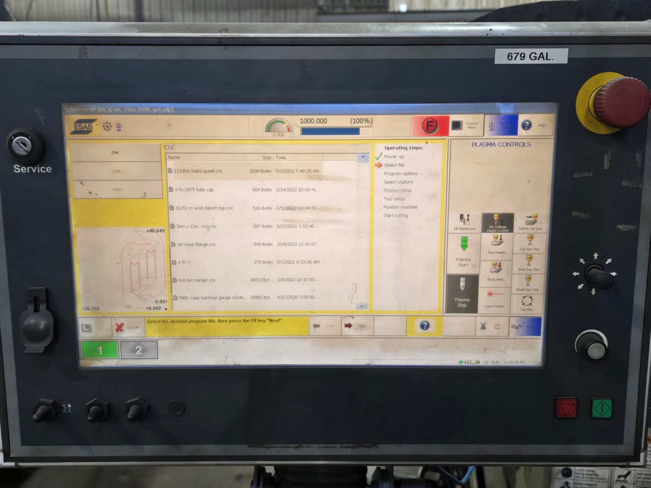 8' x 18' ESAB Combirex DX 3000 CNC Plasma System, 2012 - 360 Amp Precision Plasmarc 360
