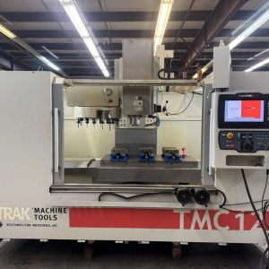 Trak TMC12 VMC, 2021 – 4th Axis, Electronic Handwheels, Chip Auger, Vises and Tooling