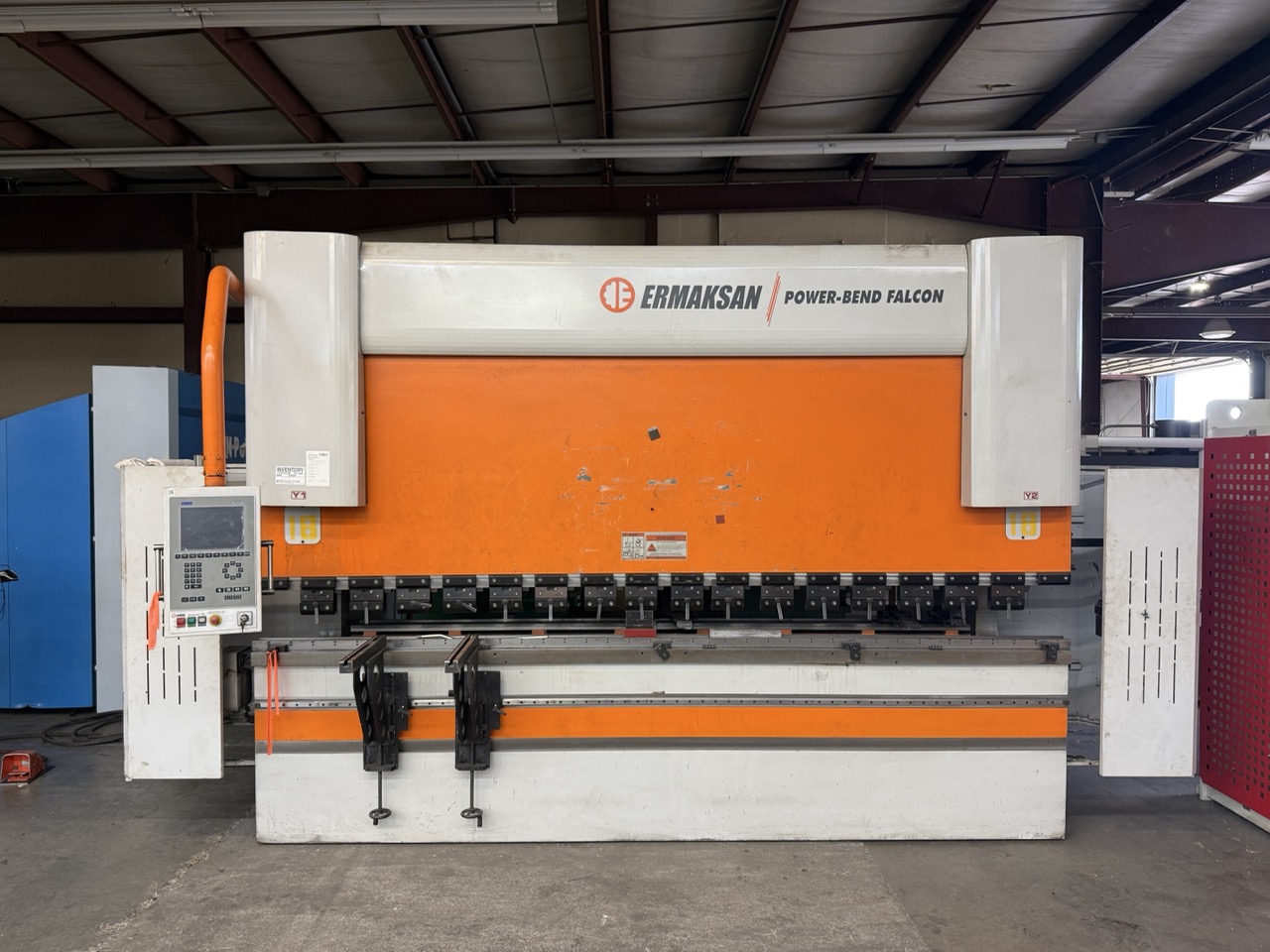 Ermak Power Bend Falcon Press Brake, 2014 – 242 Ton, 12′, 148″ Bed, Ermaksan ER70 Control