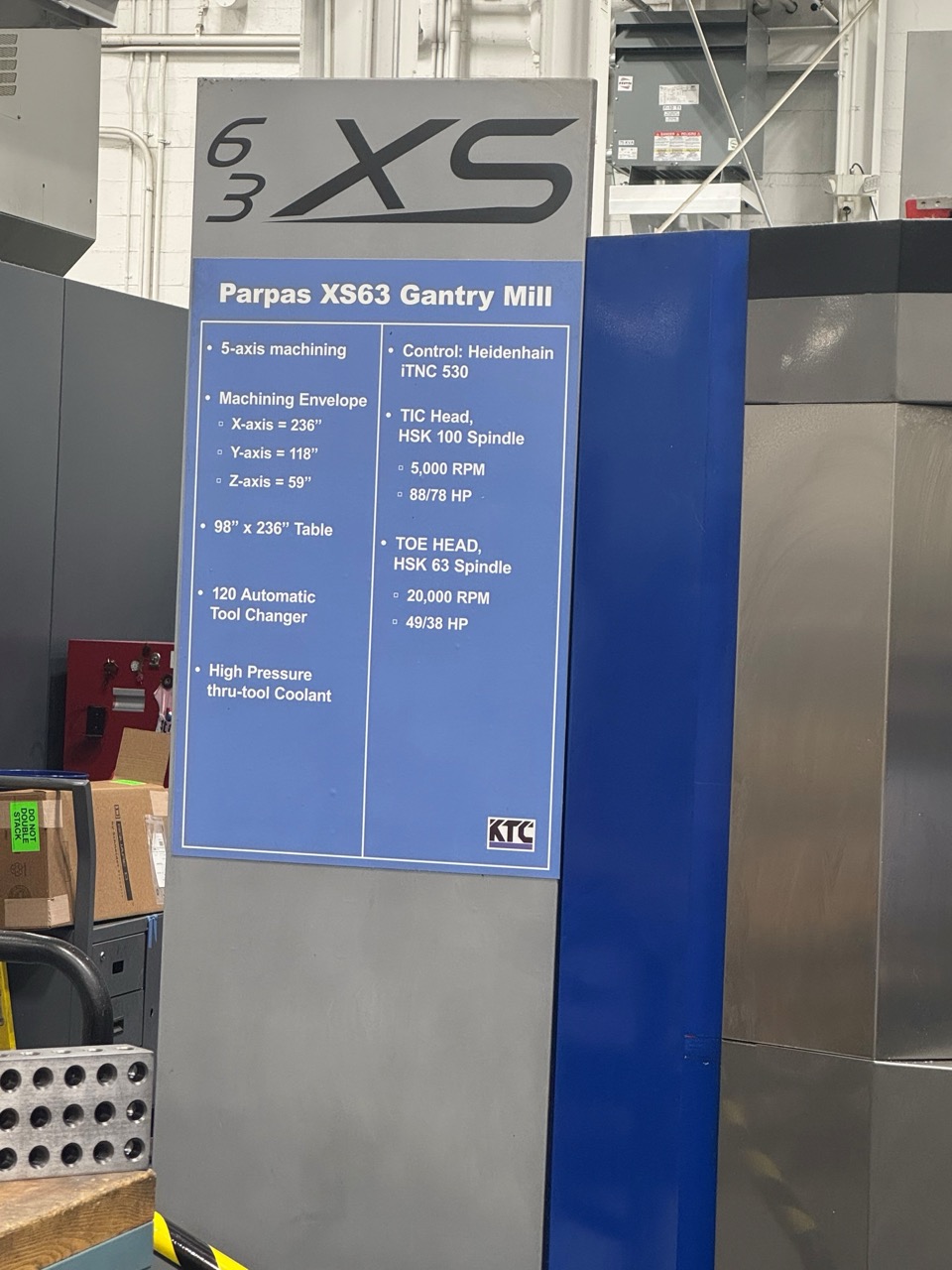 Parpas XS63 5-Axis Gantry Mill, 2011 - TSC, Renishaw Probe, Dual Chip Conveyors, 120 ATC - Image 81