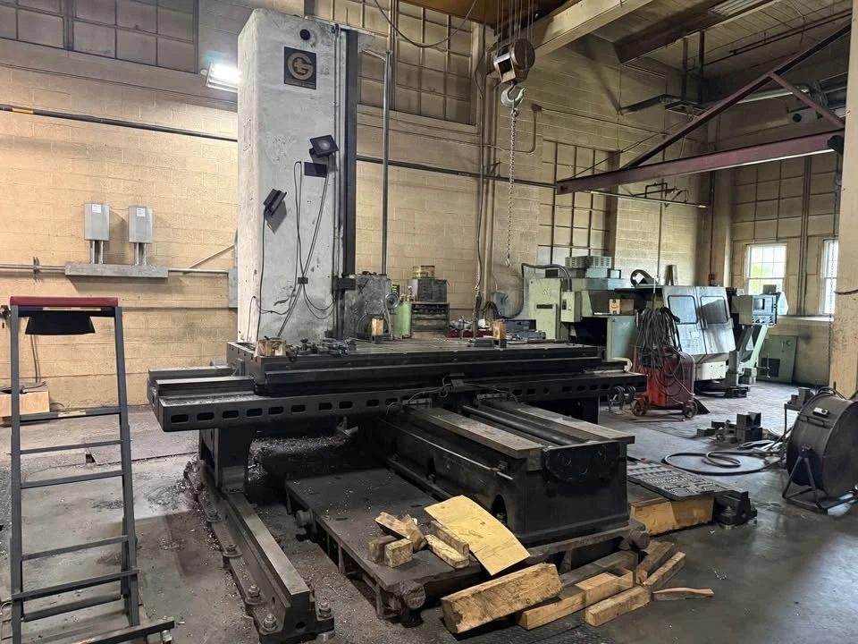 Giddings & Lewis 65-D5-T Horizontal Boring Mill, 1962 - 60" x 120" Table, DRO, Angle Plates, Tooling