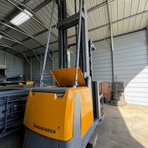 Jungheinrich EKS414s 48V Electric High-Level Order Picker Forklift, 2020 – 3,000 LB Capacity – Very Narrow Aisle (VNA) Warehouse Lift