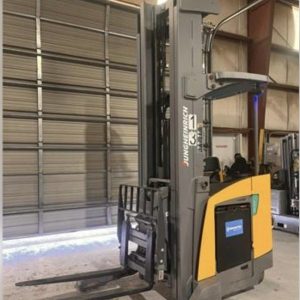 Jungheinrich ETR345A Electric Stand-Up Reach Truck Forklift, 2020 – 4,500 LB Capacity – Narrow Aisle Warehouse Lift (1)