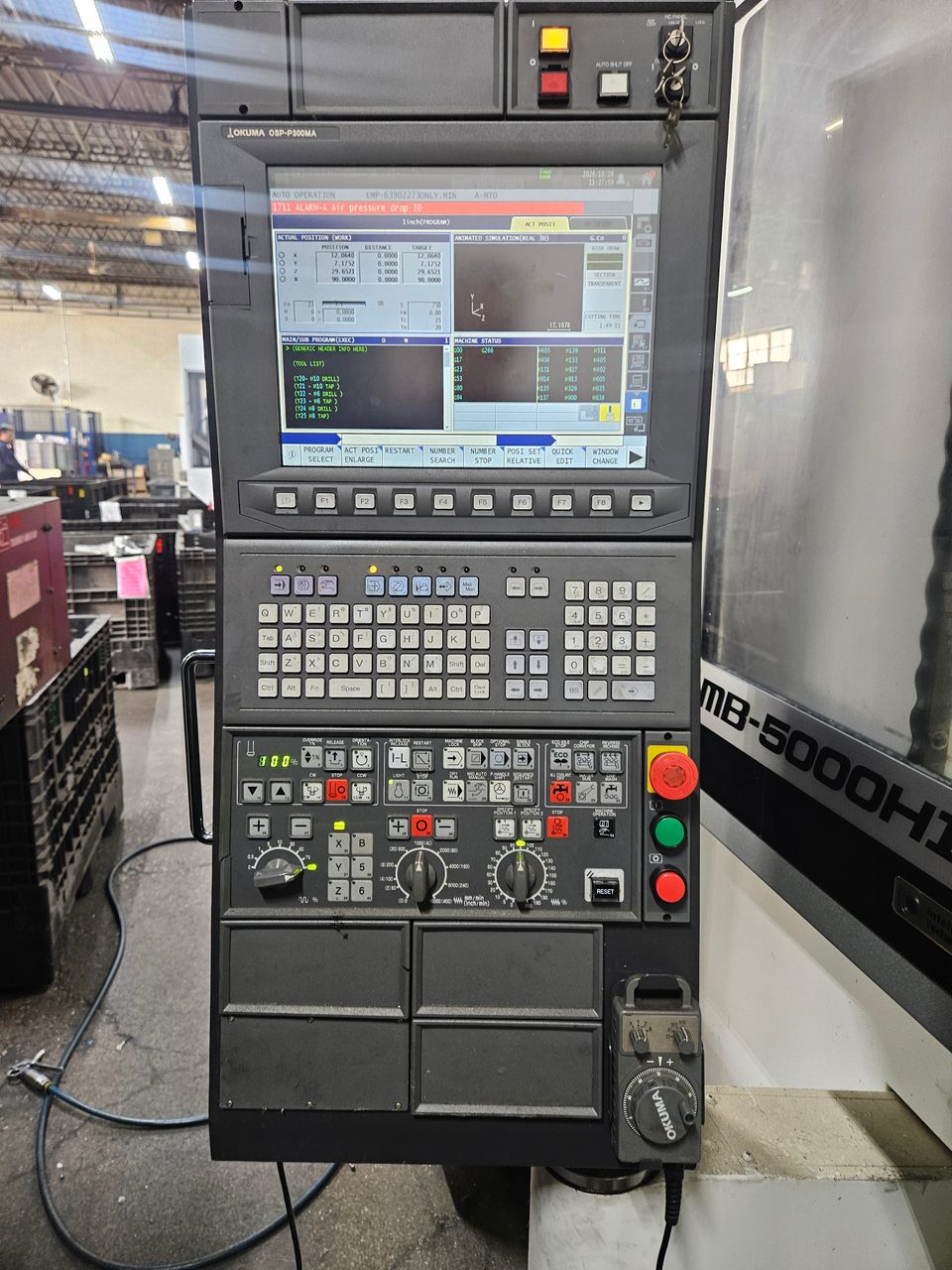 Okuma MB-5000H II HMC, 2022 - TSC, Tool Probe, 64 ATC