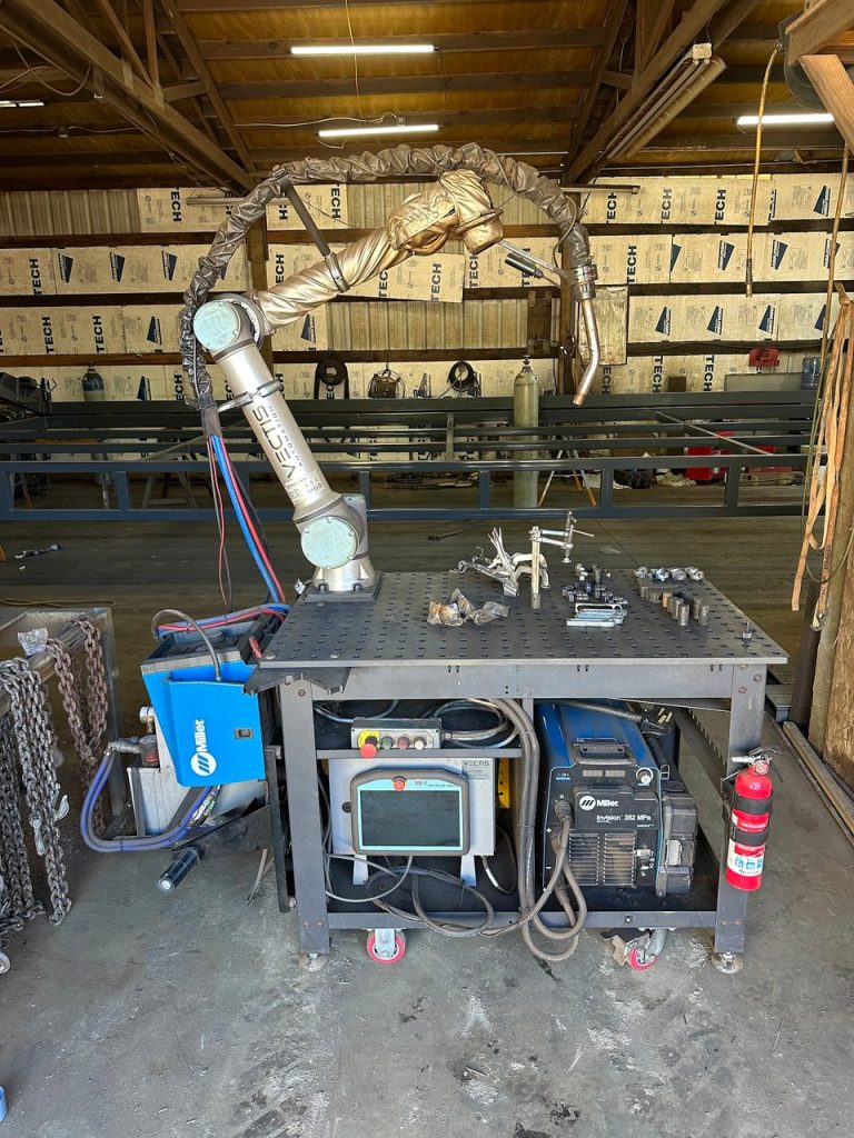 Universal Robots UR10e 6-Axis Robotic MIG Welding Cell w/ Vectis Cobot Welding Package & Miller Invision 352 MPa, 2022